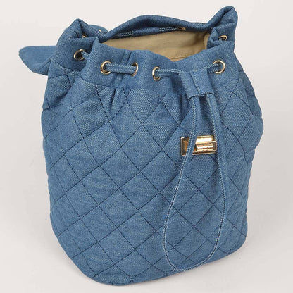 Quilted Denim Backpack