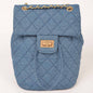 Quilted Denim Backpack