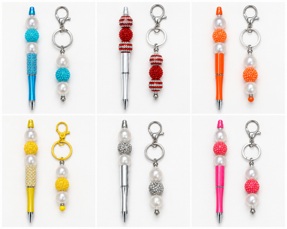 Signature Sparkle Pen & Keychain Set.