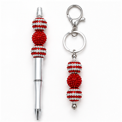 Signature Sparkle Pen & Keychain Set.